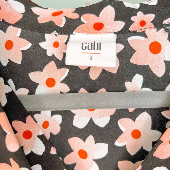 CAbi 5347 Harmony Black Floral Blouse Small - Picture 3 of 5